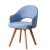 Import North European Style Fabric Wooden Dining Chair With Open Back For Home Living Room from China