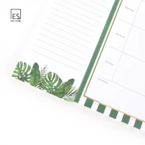 Notice Sticker Set Notebook Wholesale High Quality Green Leaf Pattern Three Piece Memo Pads Paper Customized Color Culture Ego