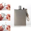 Novelty Square Stainless Steel Case Metal Waterproof Type Matches