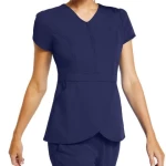 Nurse Scrub Suit Lab Coat Patterns Custom Zip Reusable Stretchy Beautician Scrubs Uniforms Nurse Uniform Medical Scrubs