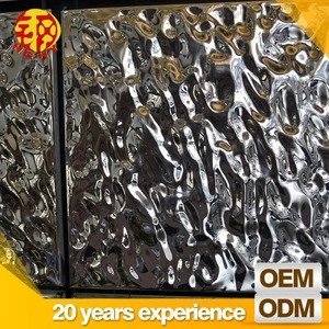 ODM etched mirror stainless steel suspension metal commercial airport open ceiling tile for hall