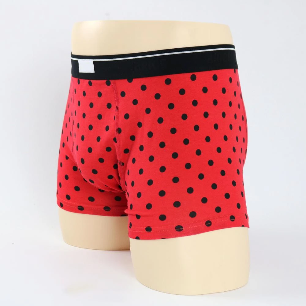 OEM service hot sell custom dots pattern cotton boxer mens briefs
