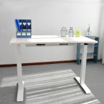 Office Ergonomic Electric Height Adjustable Stand Up Desk Frame Metal Computer Desk Base Workstation with 3 Legs
