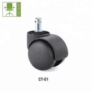 Office furniture accessories spare part twin wheel rotate caster wheel for office chair