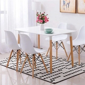 Office Lounge Dining Kitchen Wood Dining Table with Chairs