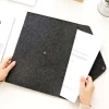 Office Supply Customized Laptop Sleeve Felt A4 File Folder Document Organizer Bag With Button Flap