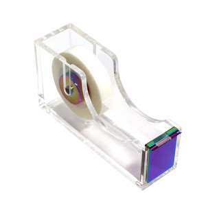 office table accessories school supplies Acrylic colorful mini tape dispenser