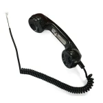 Old fixed telephone handset cord,payphone parts,volume control round kiosk handset