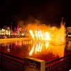 Outdoor Exterieur Fire Jet Flame Lake Fontaine Water Fountains Exciting Show