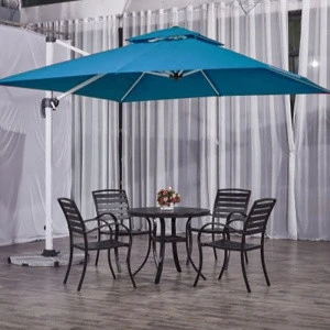 Outdoor garden 10&#39;feet square n round offset cantilever roman umbrella patio parasol