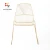 Import outdoor garden furniture gold metal wire stacking wedding dining chair from China