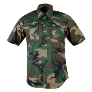 Outdoor Tactical Woodland Camouflage Multi-Pocket T-Shirt