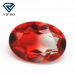 Oval tourmaline synthetic K9 crystal glass naked gemstone jewerly inlay multicolor interphase mixed color joint technology