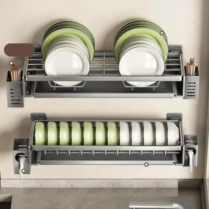 OWNSWING Stainless Steels Kitchen Storage Rack Sink Drain Rack Organizer Hanging Drainer Shelf Shelves