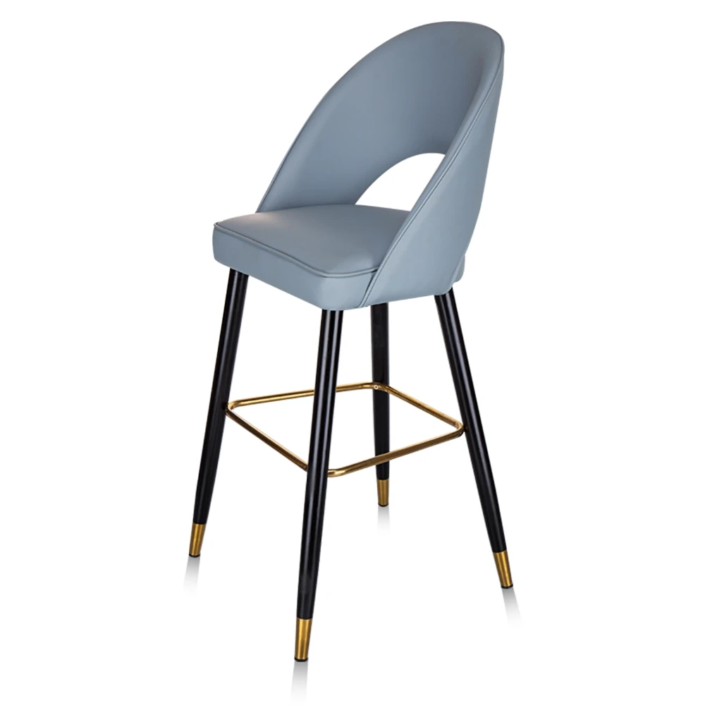 P226 Kitchen Metel legs PU Fabric upholstery Bar Chair