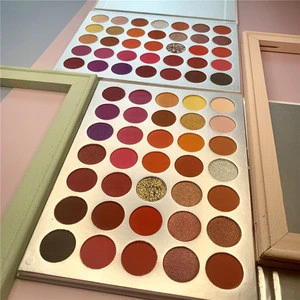paper cardboard holographic white maquillaje 35 color private label glitter eye shadow palette Natural Eyeshadow Palette