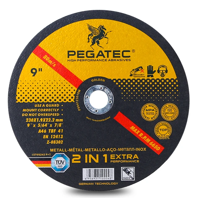 Pegatec 9inch  230x1.9x22mm  disco de corte ultra super thin cutting disc