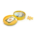 Personalized wooden lock custom paper printing packing educational kid toy box jigsaw game set animal puzzle