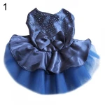 Pet Dog Puppy Wedding Lace Dress Bow Gauze Tutu Skirt Cat Sequin Princess Clothes Apparel