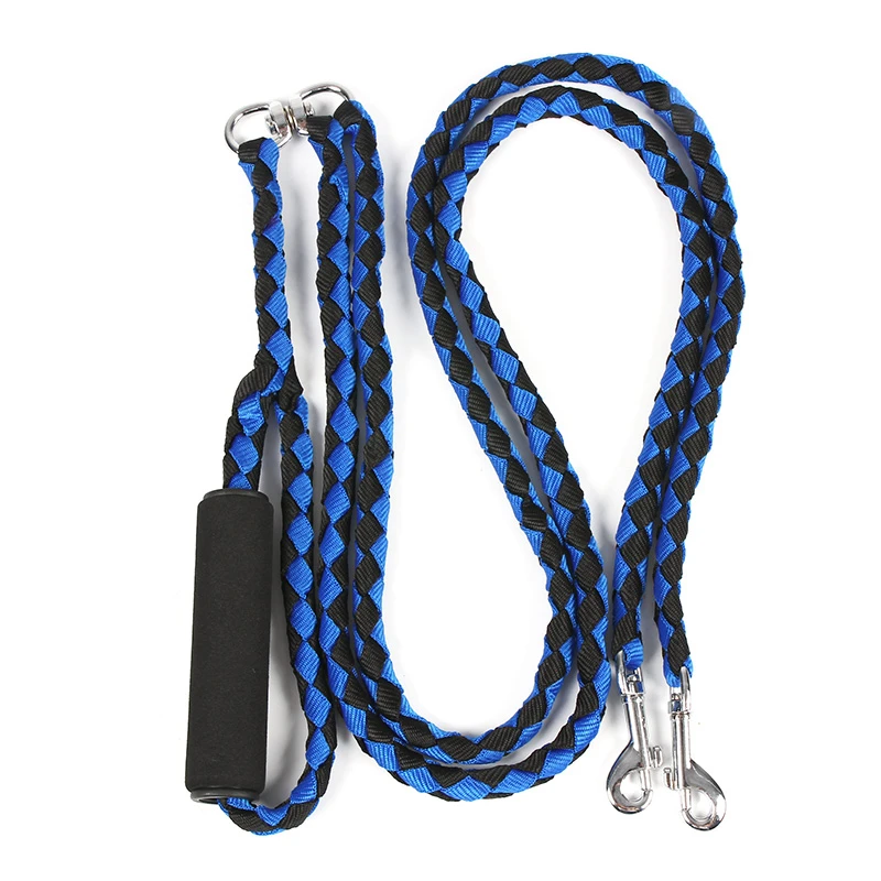 Pet traction rope wholesale one tow two double head traction rope