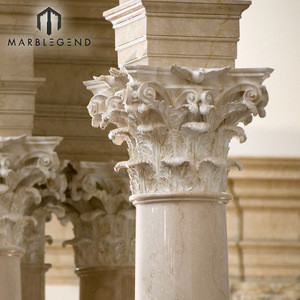 PFM hot sale natural stone pillar marble stone roman column