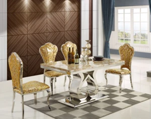 Philippine dining room new style vogue stainless steel dining table set