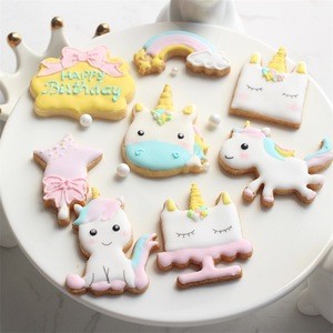 Plastic DIY Baking Sugar Cake Embossing Die Unicorn Biscuits Cookies Mold