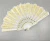 Import Plastic Lace Glitter Floral Peacock Tail Folding Sequins Hand Fan Dancing Fan Craft Supplies Happy Gifts from China