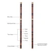 Pluggable Bitter Bamboo Flute Dizi Traditional Handmade Chinese Musical Woodwind Instrument Key of D Study Level Professional Pe