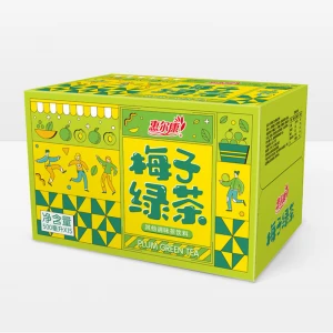 Plum Greentea OEM Private Label Wholesale 500ml Natural Asian PET Drink Bottle Plum Geen Tea Fruit Tea