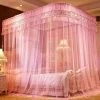 Pop up luxurious pathway telescopic mosquito net for bed