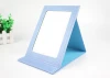 Popular lovely cosmetic makeup mirror 150*205 mm leather cover folding cheap price small pocket mirror for wholesale