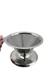 Portable 304 Stainless Steel Reusable Pour-Over Dripper Paperless Coffee Maker Filter with Drip Cone