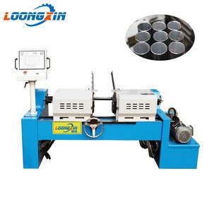 Portable cnc automatic double end / head metal steel pipe rod flat bar 45 degree gear chamfering machine for sale