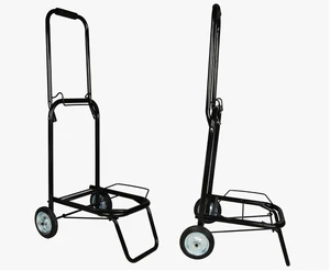 Portable Folding Dolly Trolley / Grocery Metal Foldable Luggage Shopping Cart