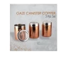 Premium Stainless Steel Gaze Canister Copper, Container, Storage Jar, Spice Jar Top See Through, Metal Airtight, Food