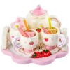 Preschool Educational Lovely Strawberry Kitchen Toy Children Wooden Pretend Play Tea Set