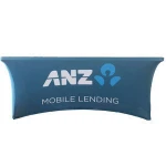Print Logo Personalised Cheap Table Cloth Promotional Fitted Table Cover  Lycra Spandex Table Cover