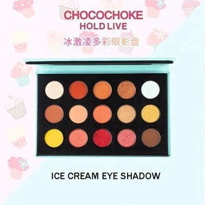 Private Label Cosmetics Eyeshadow Cute Waterproof 15 colors Glitter Eye Shadow Palette