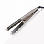 Professional Ceramic Titanium Plate 2 In 1 Gold Bling Steam Hair Straightener And Curler Flat Iron