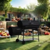 Professional Restaurant Grade Outdoor Flat Charcoal Grill Advanced Portable Grilling Oven Griddle Station BBQ