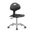 Import PU ESD chair 2 Lever Ergonomic Footring Office Lab Stool Black Color Armrest Wheel laboratory chair seat from China