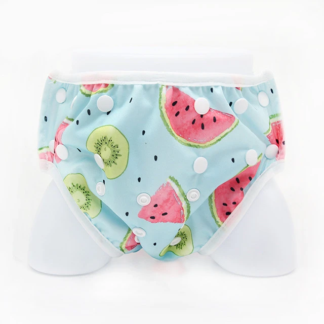 PUL custom print reusable waterproof baby beach shorts swimming diapers for kids