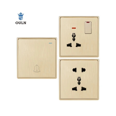 Q2 Brushed classic  Bangladesh Pakistan  Saudi Arabia  Indea electrical wall switch 13A  15A switch and socket