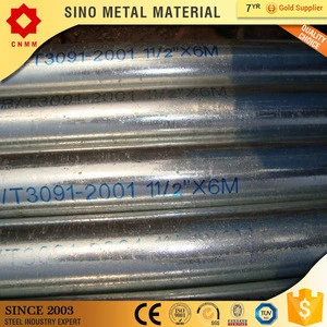 Q235b hot dipped galvanized steel pipe used for water transport project , export to vietnam