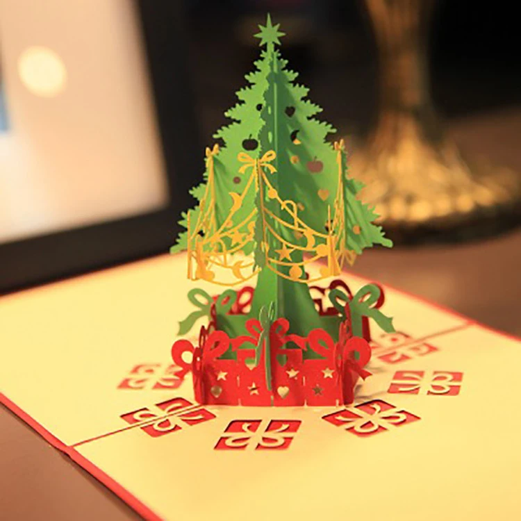 &quot;Christmas decoration tree gift card 3D pop up card handmade custom greeting cards Christmas gifts souvenirs postcards &quot;