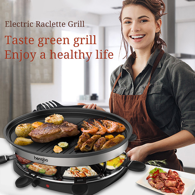 Buy Raclette Grill Smokeless Indoor Bbq Electric Grill Non-stick ...