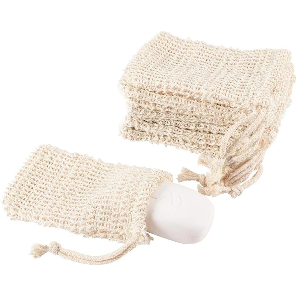REACH CERTIFICATED 12X14CM Wholesale Customized Size Free Sample Available Sisal Mesh Soap Bag