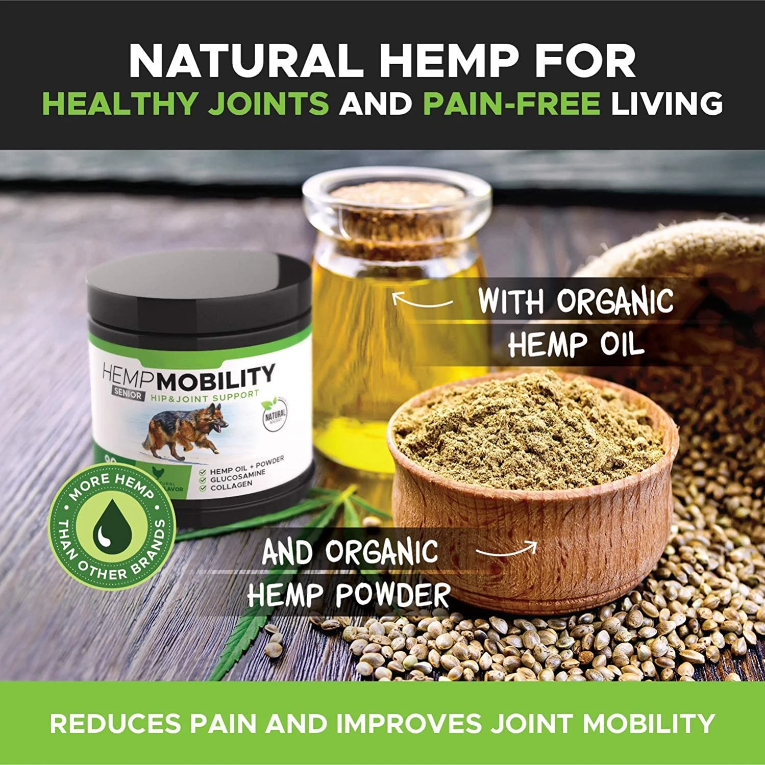 ready to ship low moq private label soft hemp oil chews for dog hip and joint supplement& pain relief