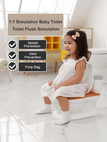 Realistic bathroom training adult baby potty chair with tissue storage